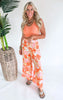 Bright Floral Wide Leg Palazzo Pants - Final Sale