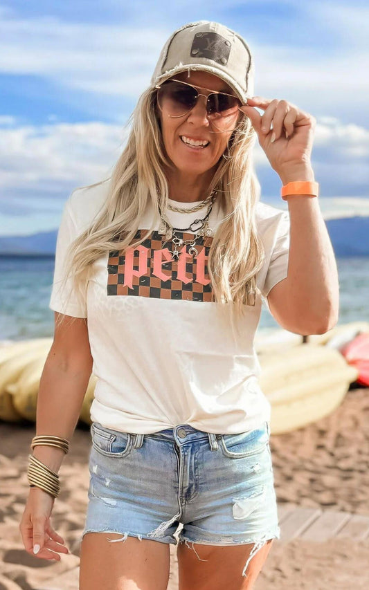 Petty Check Graphic T-shirt