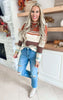 Cider Spice Striped Crewneck Sweater