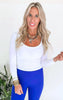 Ribbed Boat Neck Long Sleeve Top - Final Sale