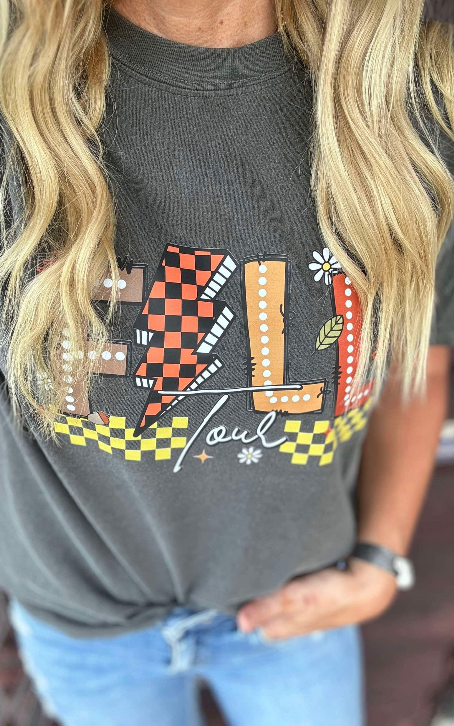 Fall Lightning Tour Garment Dyed Graphic T-shirt