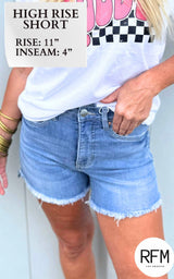 RFM Essential Shorts Fray Hem w/ Side Slit | YMI (REG/CURVY) - Final Sale