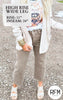 Latte RFM Crop Chloe Tummy Support Wide Leg Denim Jeans - Final Sale