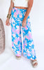 Bright Floral Wide Leg Palazzo Pants - Final Sale