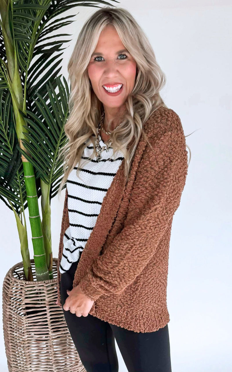 Long Sleeve Popcorn Cardigan