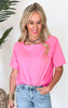 Square Neck Short Sleeve Top - Final Sale