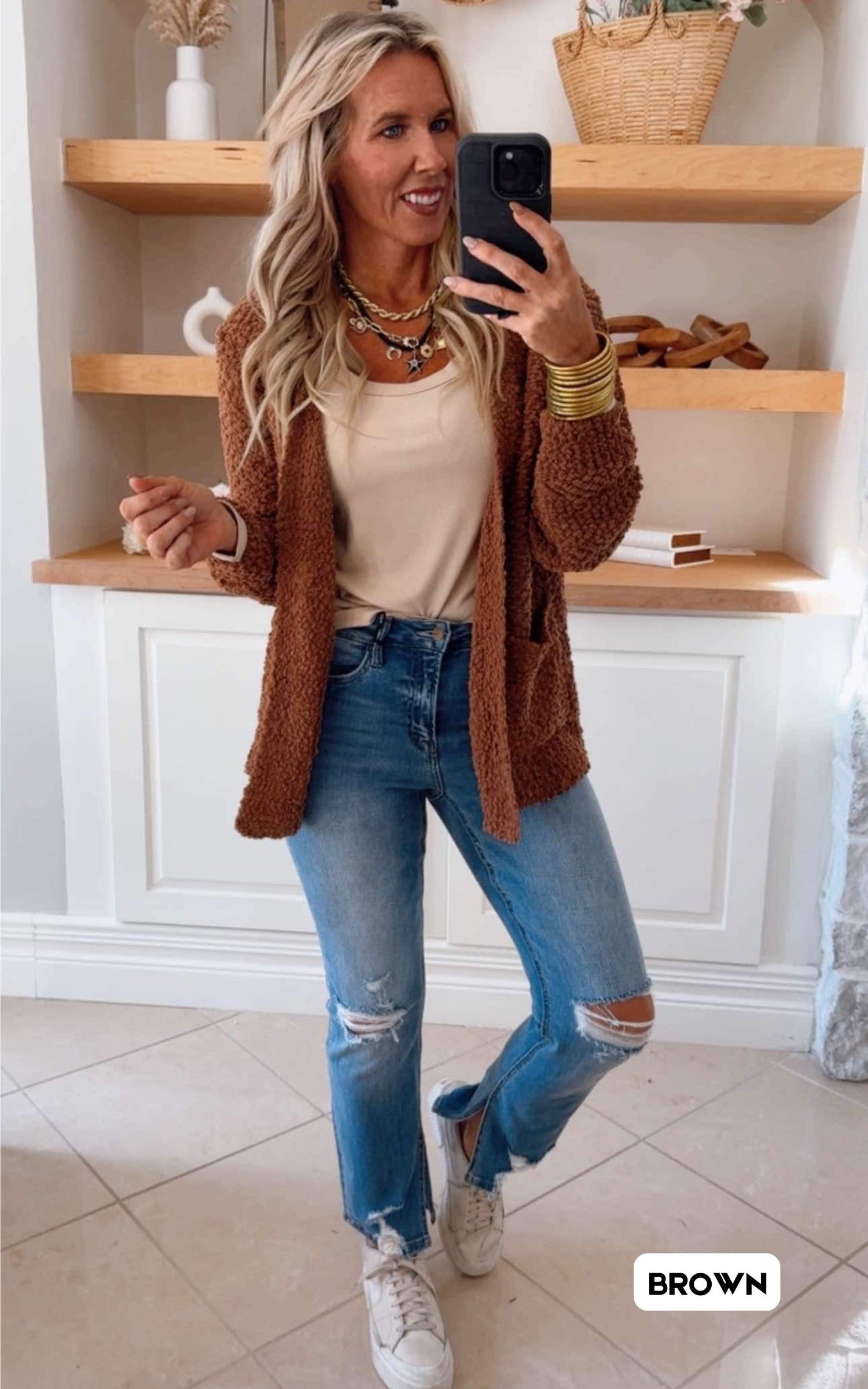 Boutique popcorn cardigan clearance