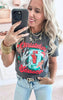 Christmas On/Off Switch Garment Dyed Graphic T-shirt**