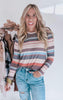 Autumn Hues Striped Long Sleeve Top - Final Sale