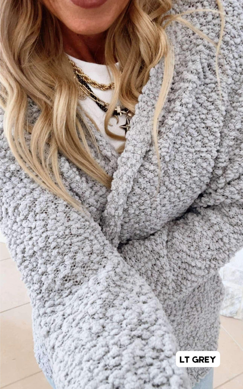 Long Sleeve Popcorn Cardigan