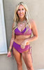 SALTY WAVE Dusty Purple Ribbed Bikini Swimsuit* - Final Sale