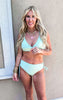 SALTY WAVE Dusty Mint Ribbed Bikini Swimsuit *DEAL