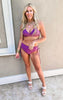SALTY WAVE Dusty Purple Ribbed Bikini Swimsuit* - Final Sale