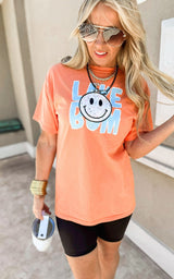 Melon Smiley Lake Bum Garment Dyed Graphic T-shirt
