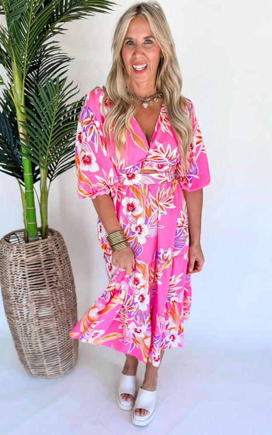 Island Getaway Tropical Maxi Dress - Final Sale