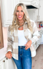 Rustic Ridge Plaid Button Down Shacket - Khaki - Final Sale