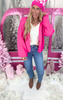 Bright Pink Ski Knit Cardigan - Final Sale