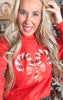 Sparkle Candy Cane Graphic Crewneck Sweatshirt