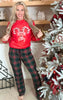 Sparkle Candy Cane Graphic Crewneck Sweatshirt