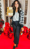 Holiday Checkered Cardigan