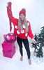 Santa Sequins & Fur Embroidery Sweatshirt