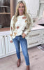 Mohair Sweater w/ Fall Leaves