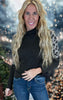 Black Animal Print Color Block Top - Final Sale