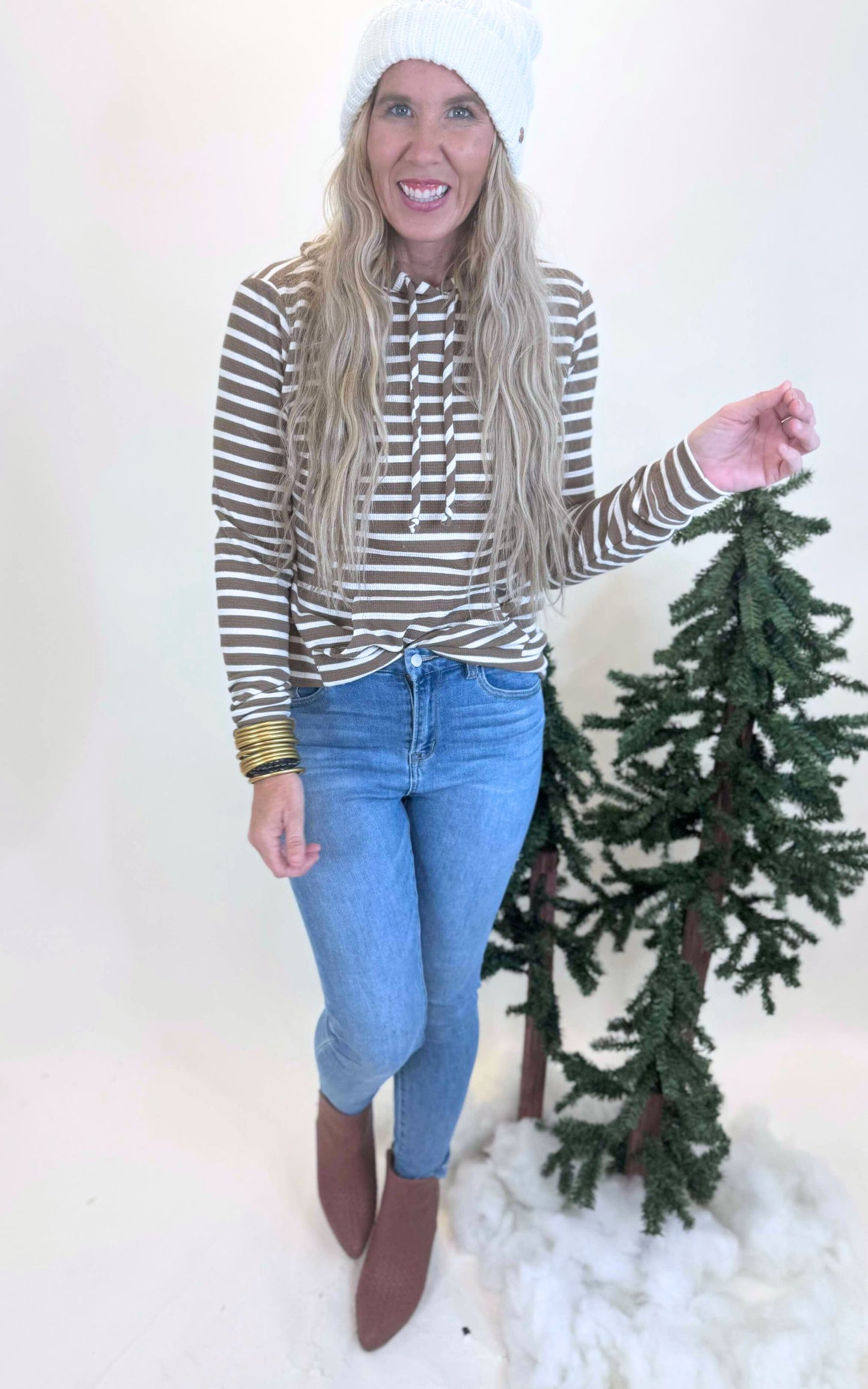Not Your Average Stripes Hoodie - Final Sale