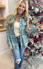 Forever Favorite Plaid Shacket in Green Blue #9 | Salty Wave  *DEAL