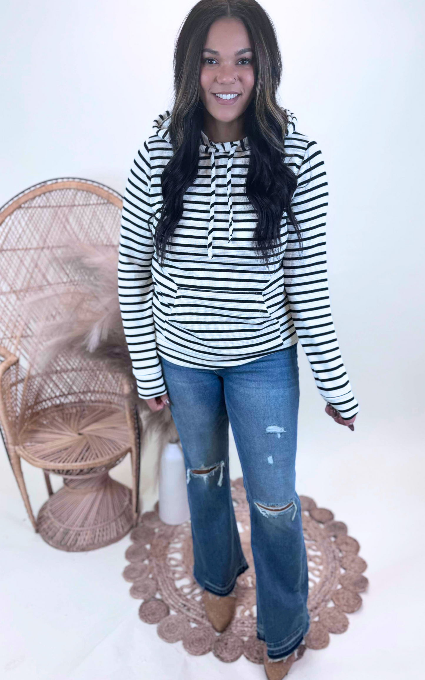 Not Your Average Stripes Hoodie - Final Sale