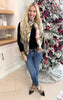 Taupe Plaid Puffer Vest