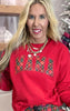 Plaid Mama Holiday Red Graphic Crewneck Sweatshirt