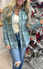 Forever Favorite Plaid Shacket in Green Blue #9 | Salty Wave  *DEAL