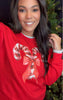Sparkle Candy Cane Graphic Crewneck Sweatshirt