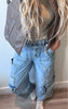 Light Denim Washed Baggy Jeans | OLI & HALI - Final Sale