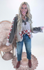 Moss Charcoal Mixed Plaid Top | POL