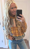 Washed Plaid Mix Patchwork Top - Final Sale