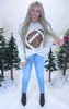 Sequin Football Long Sleeve Top