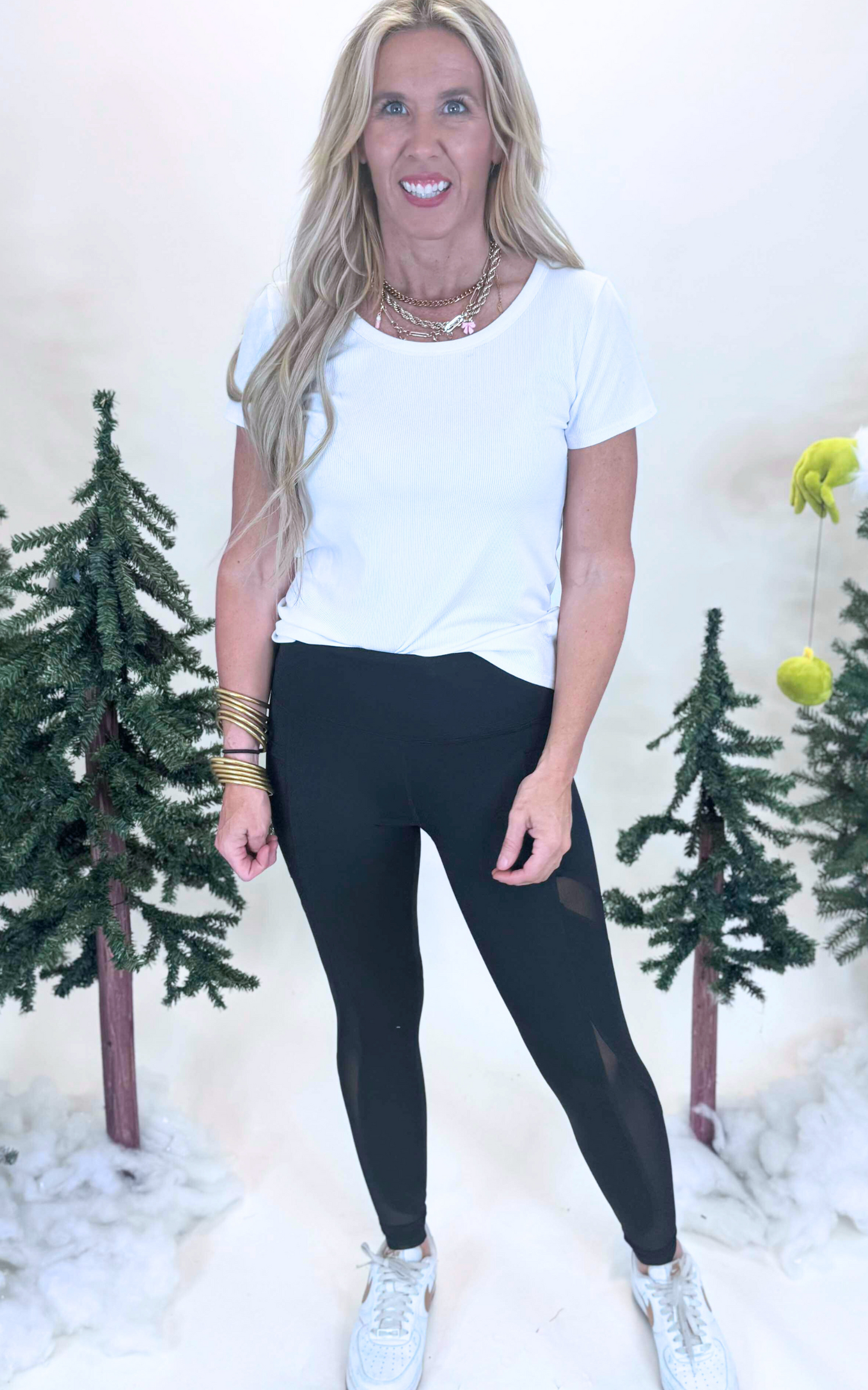 High Waisted Solid Knit Leggings