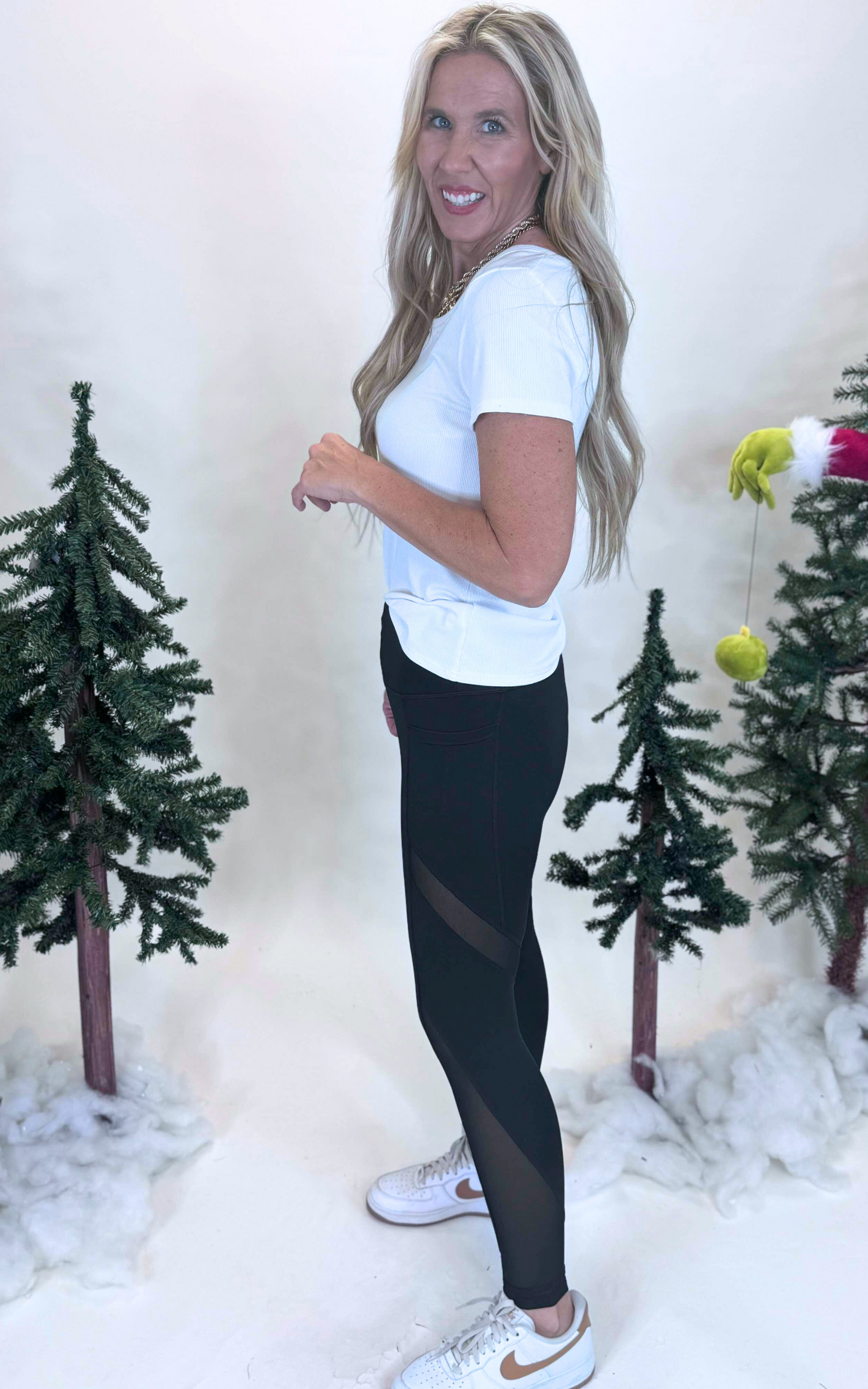 High Waisted Solid Knit Leggings