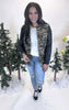 Camo Jacket w/ Leather Sleeves