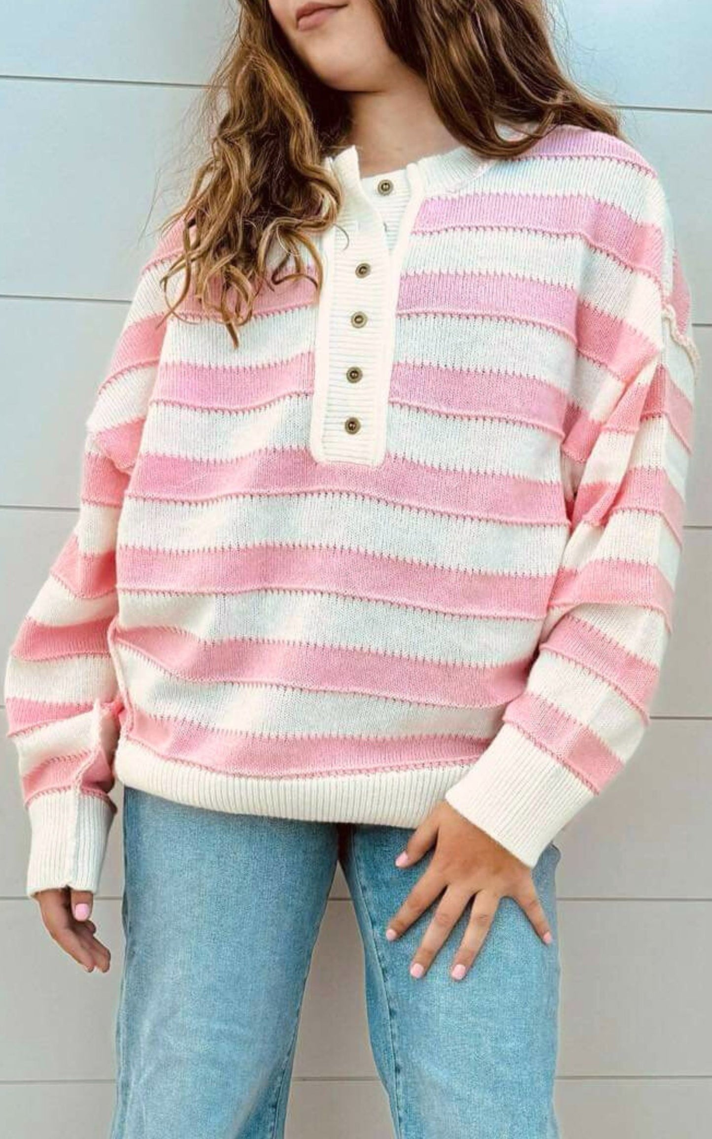 Stripe Loose Fit Oversized Sweater *PREORDER ITEM*