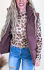 Mesh Leopard Print Top