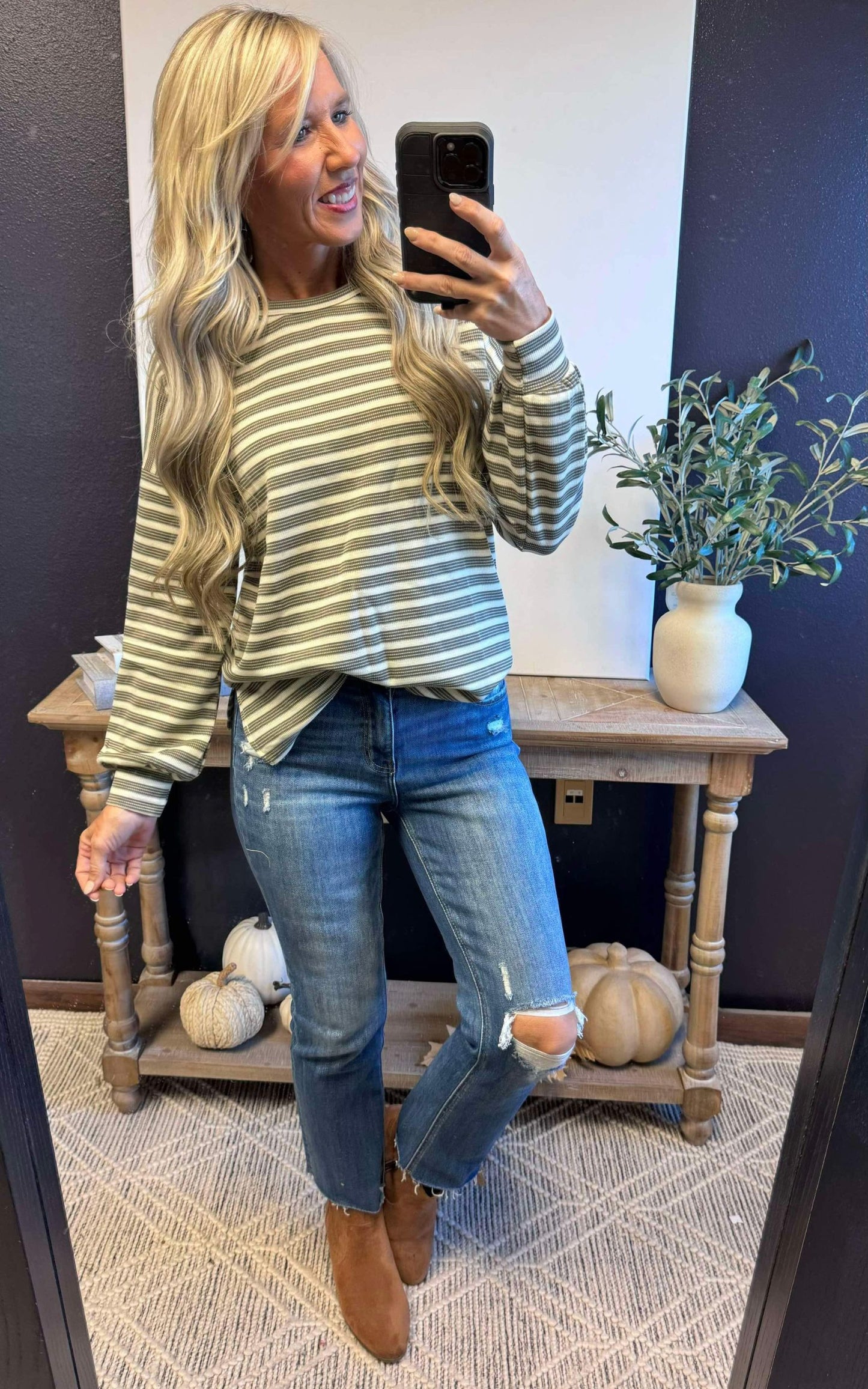 Don't Miss Me Too Much Stripe Top