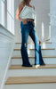 MID RISE DISTRESSED FLARE JEANS | RISEN - Final Sale