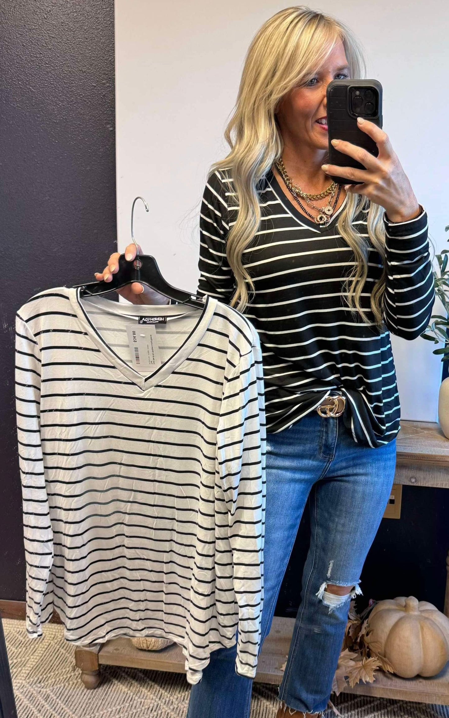 Just Me & My Stripes Long Sleeve Top