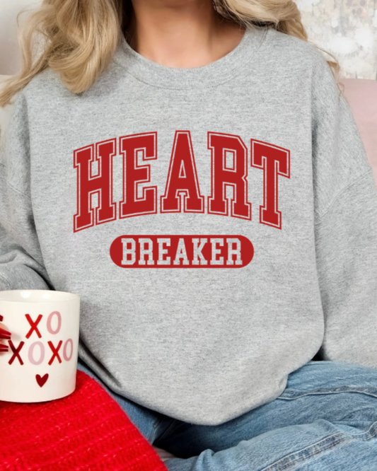 Heartbreaker Ash Crewneck Graphic Sweatshirt