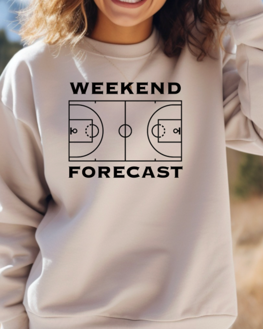 Weekend Forecast Sand Crewneck Graphic Sweatshirt