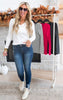 Brushed Microfiber V-Neck Long Sleeve Top - Part 2 - Final Sale