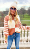 Rust Colorblock Sweater - Final Sale